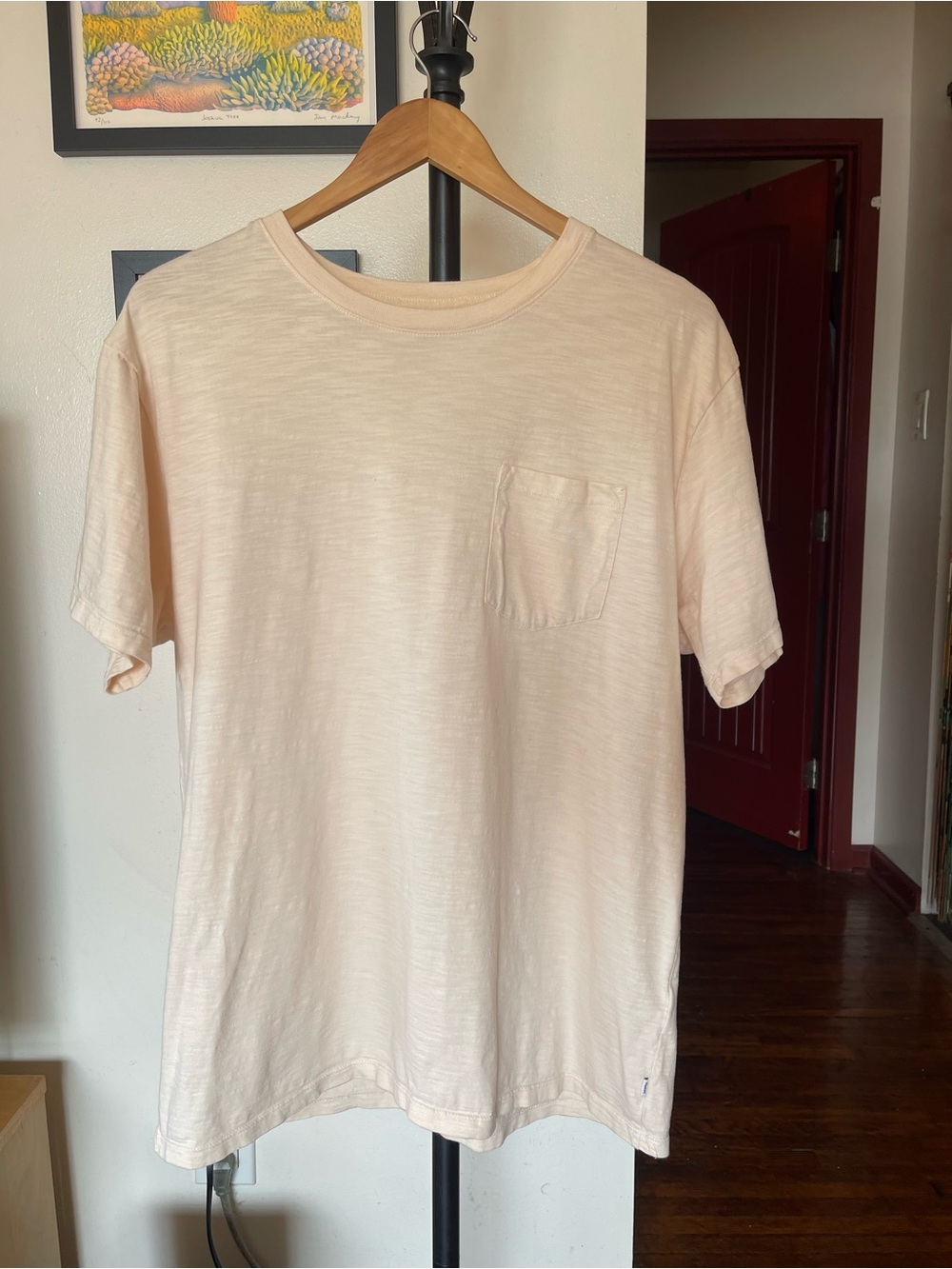 Katin Men's Short Sleeve Pocket Tee in Cream